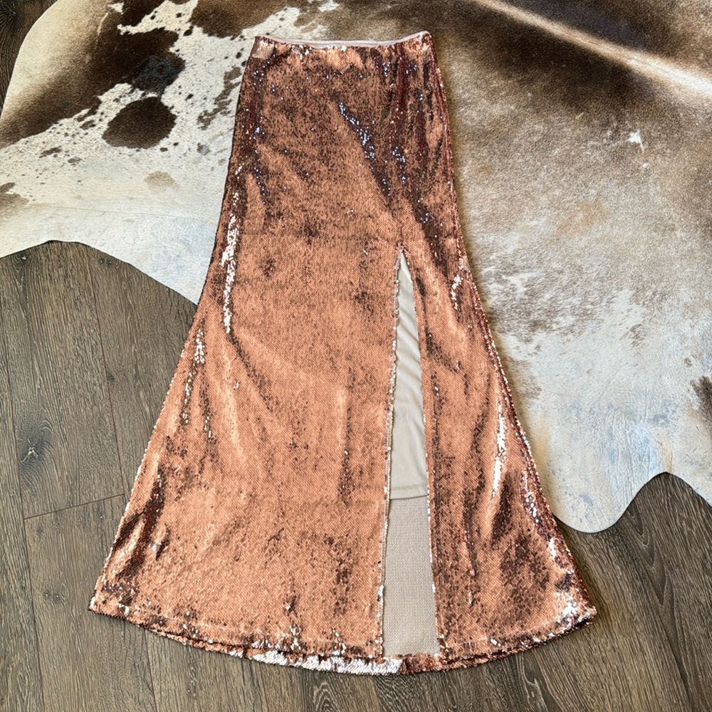 Rose Gold Sequin Skirt